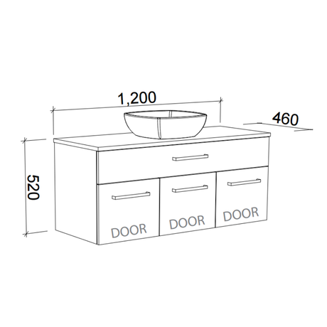Timberline TAYLOR Wall Hung Vanity (All Sizes)