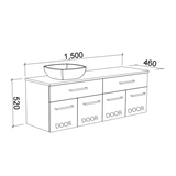 Timberline TAYLOR Wall Hung Vanity (All Sizes)