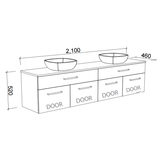 Timberline TAYLOR Wall Hung Vanity (All Sizes)