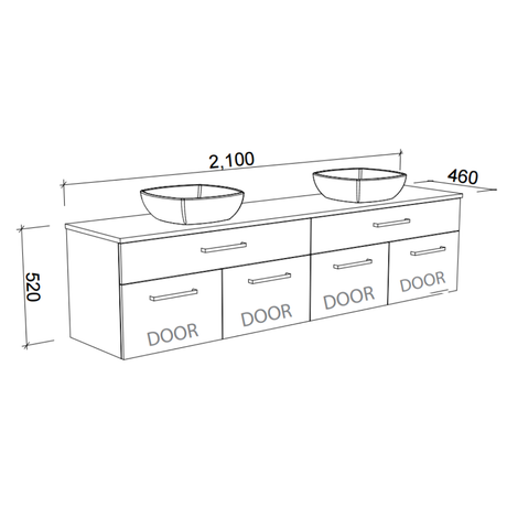 Timberline TAYLOR Wall Hung Vanity (All Sizes)