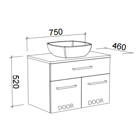 Timberline TAYLOR Wall Hung Vanity (All Sizes)