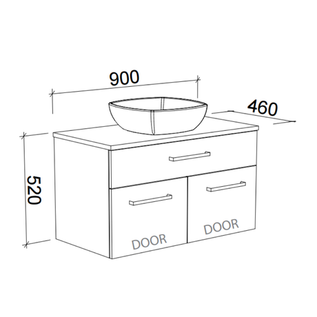 Timberline TAYLOR Wall Hung Vanity (All Sizes)