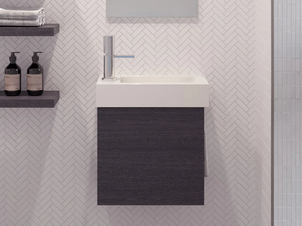 Timberline THEO Mini Wall Hung Vanity (460mm) - LEFT HAND OFFSET