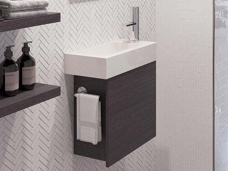 Timberline THEO Mini Wall Hung Vanity (460mm) -RIGHT HAND OFFSET