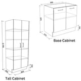 Timberline Tall_Cabinet_and_Base_Cabinet_Tech_Drawing