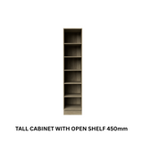 Timberline Tall Cabinet with Open Shelf 450mm