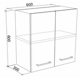 Timberline Modular Laundry 600mm Top Cabinet - 2 Doors (All Sizes)