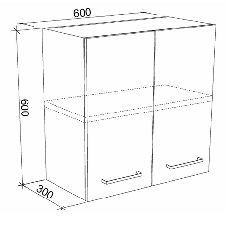 Timberline Modular Laundry 600mm Top Cabinet - 2 Doors (All Sizes)