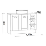 Timberline VICTORIA Floor Standing Vanity (All Sizes)