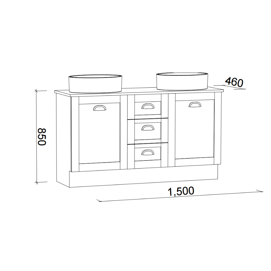 Timberline VICTORIA Floor Standing Vanity (All Sizes)