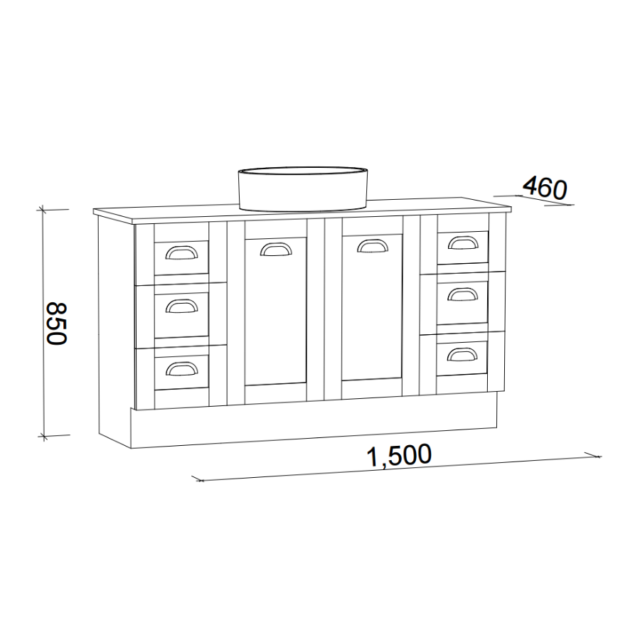 Timberline VICTORIA Floor Standing Vanity (All Sizes)
