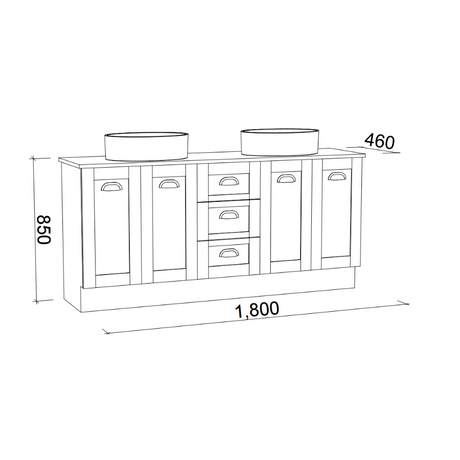 Timberline VICTORIA Floor Standing Vanity (All Sizes)