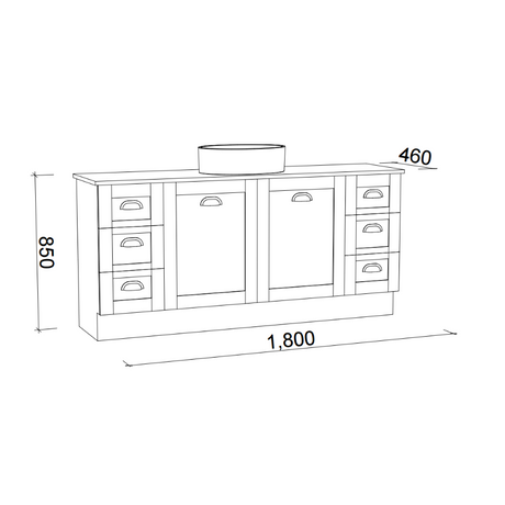 Timberline VICTORIA Floor Standing Vanity (All Sizes)