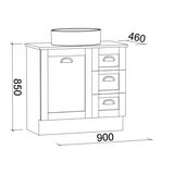 Timberline VICTORIA Floor Standing Vanity (All Sizes)