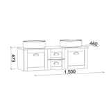 Timberline VICTORIA Wall Hung Vanity (All Sizes)