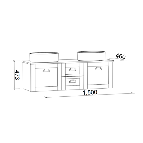 Timberline VICTORIA Wall Hung Vanity (All Sizes)