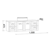 Timberline VICTORIA Wall Hung Vanity (All Sizes)