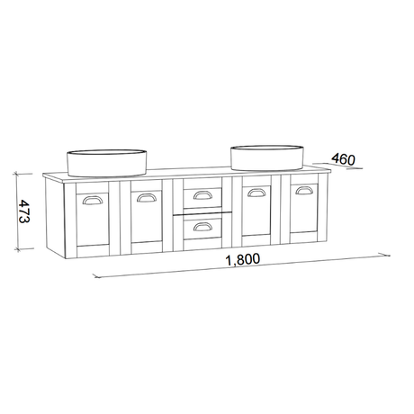 Timberline VICTORIA Wall Hung Vanity (All Sizes)