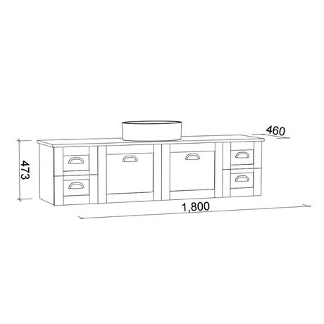Timberline VICTORIA Wall Hung Vanity (All Sizes)