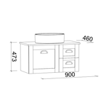 Timberline VICTORIA Wall Hung Vanity (All Sizes)