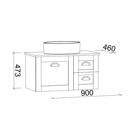 Timberline VICTORIA Wall Hung Vanity (All Sizes)