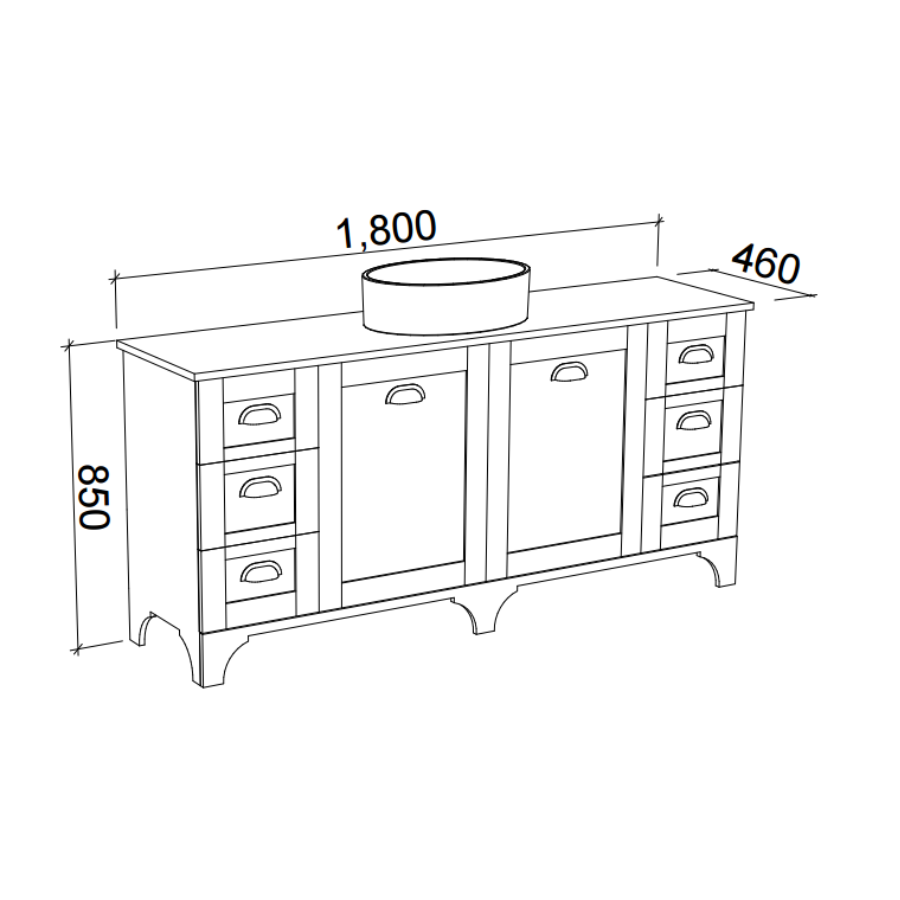 Timberline WINDSOR Floor Standing Vanity (All Sizes)