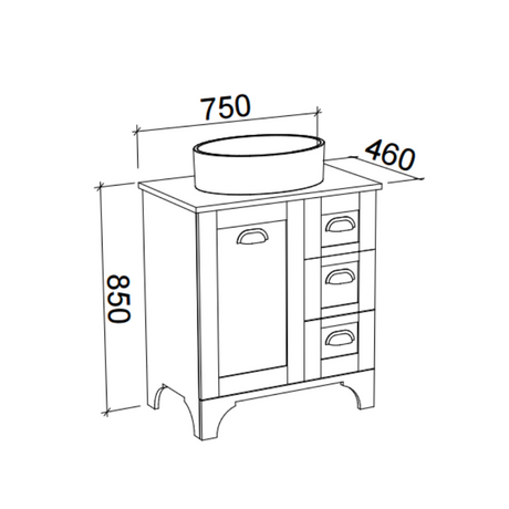 Timberline WINDSOR Floor Standing Vanity (All Sizes)