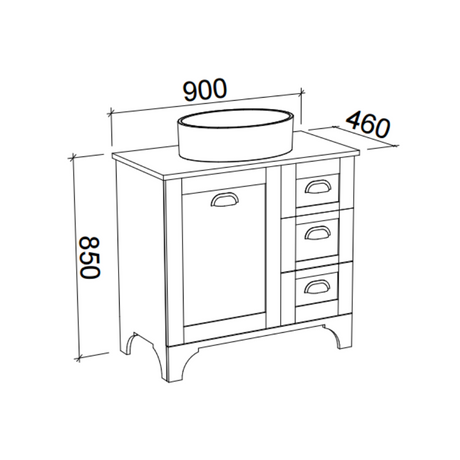Timberline WINDSOR Floor Standing Vanity (All Sizes)