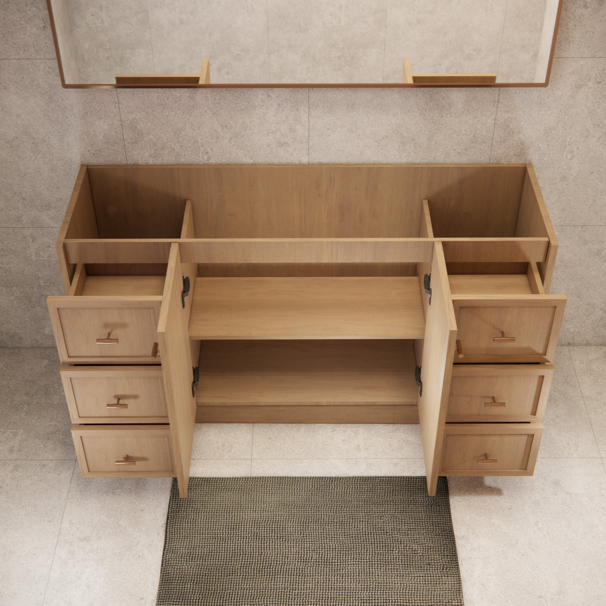 Riva Tofino Floor Standing Vanity Coastal Oak (All Sizes)