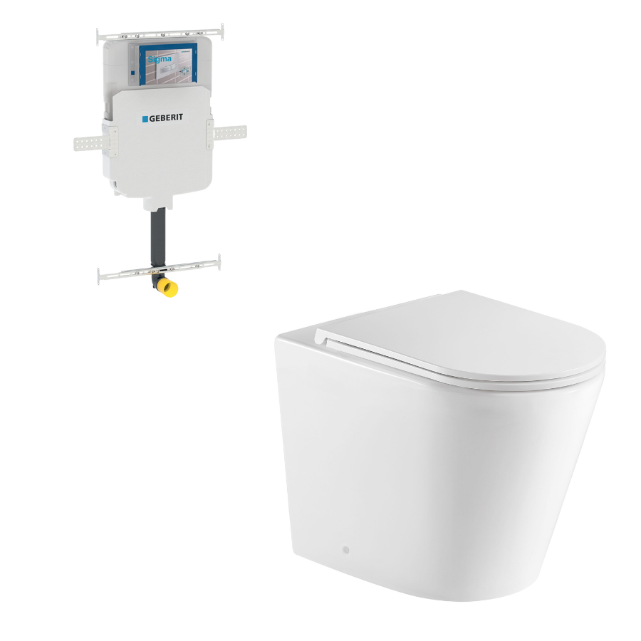 London99 Wall Faced Floor Toilet Pan (Gloss White)