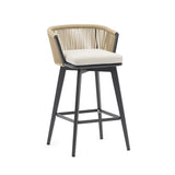 Truro Outdoor Rope Bar Chair in Charcoal/Taupe