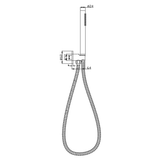 Tube Hand Shower On Wall Outlet Bracket Drawing