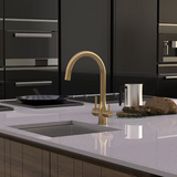 Puretec Z1  Brushed Gold Tripla Elite 3-Way Kitchen Mixer Tap & Water Filter Package