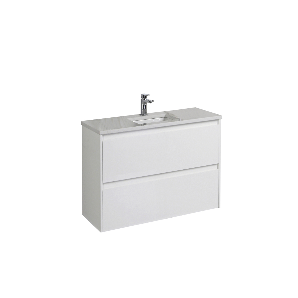 LEONA Wall Hung Vanity Gloss White (All Sizes)