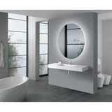 AQUA Back-Lit LED Round Frameless Mirror 750x750mm