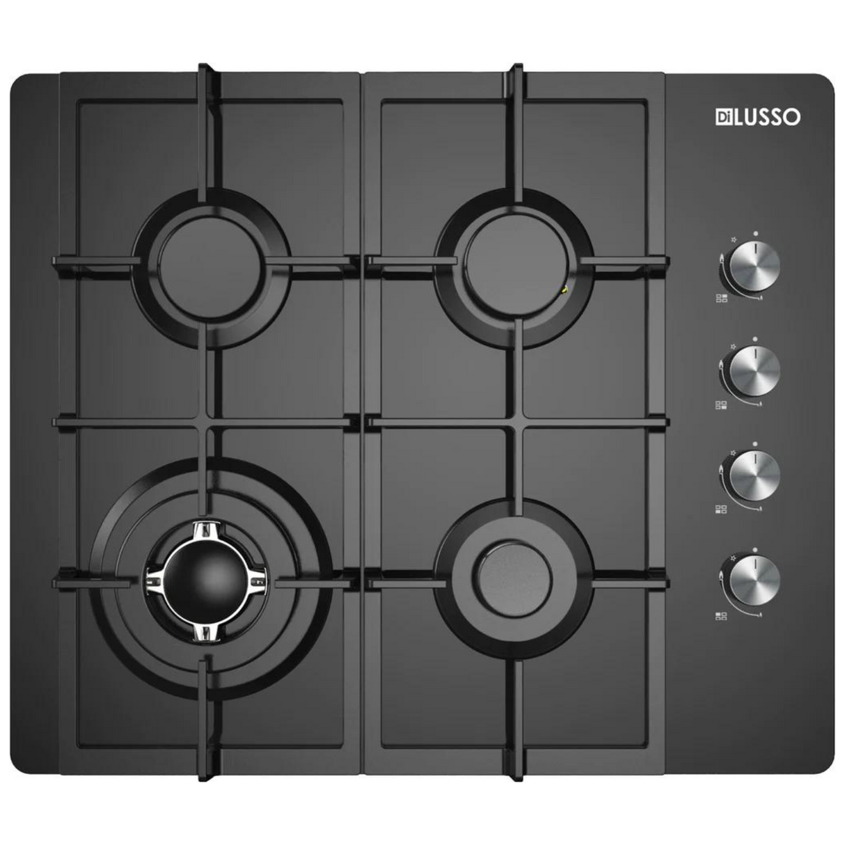 Gas Cooktop - 600mm SS Black Glass