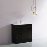 ACACIA SHAKER Matte Black PVC Floor Vanity 900mm
