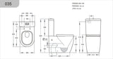 Dune Tornado Rimless White Toilet Suite