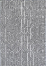Vanuatu Sikua Grey Geometric Flatweave Rug