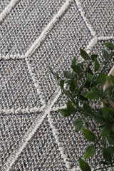 Vanuatu Sikua Grey Geometric Flatweave Rug