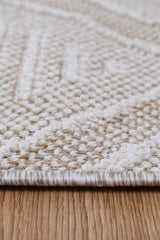 Vanuatu Kenilorea Beige Geometric Flatweave Rug