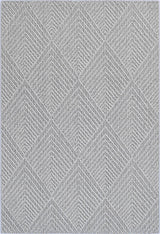 Vanuatu Kini Grey Geometric Flatweave Rug