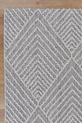 Vanuatu Menapi Ash Geometric Flatweave Rug