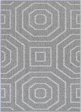 Vanuatu Devesi Grey Geometric Flatweave Rug