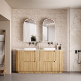 VARCELLI Floor Standing Curve Vanity Harvest Oak (All Sizes)