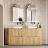 VARCELLI Floor Standing Curve Vanity Harvest Oak (All Sizes)