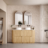 VARCELLI Floor Standing Curve Vanity Harvest Oak (All Sizes)
