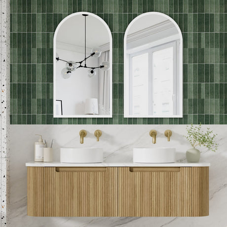 VARCELLI Mono Wall Hung Curve Vanity Harvest Oak (All Size)