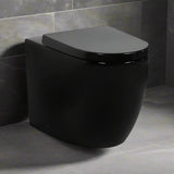 Veda Tornado Wall Faced Floor Gloss Black Toilet