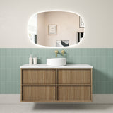VENETTA Fluted Wall Hung Vanity Harvest Oak